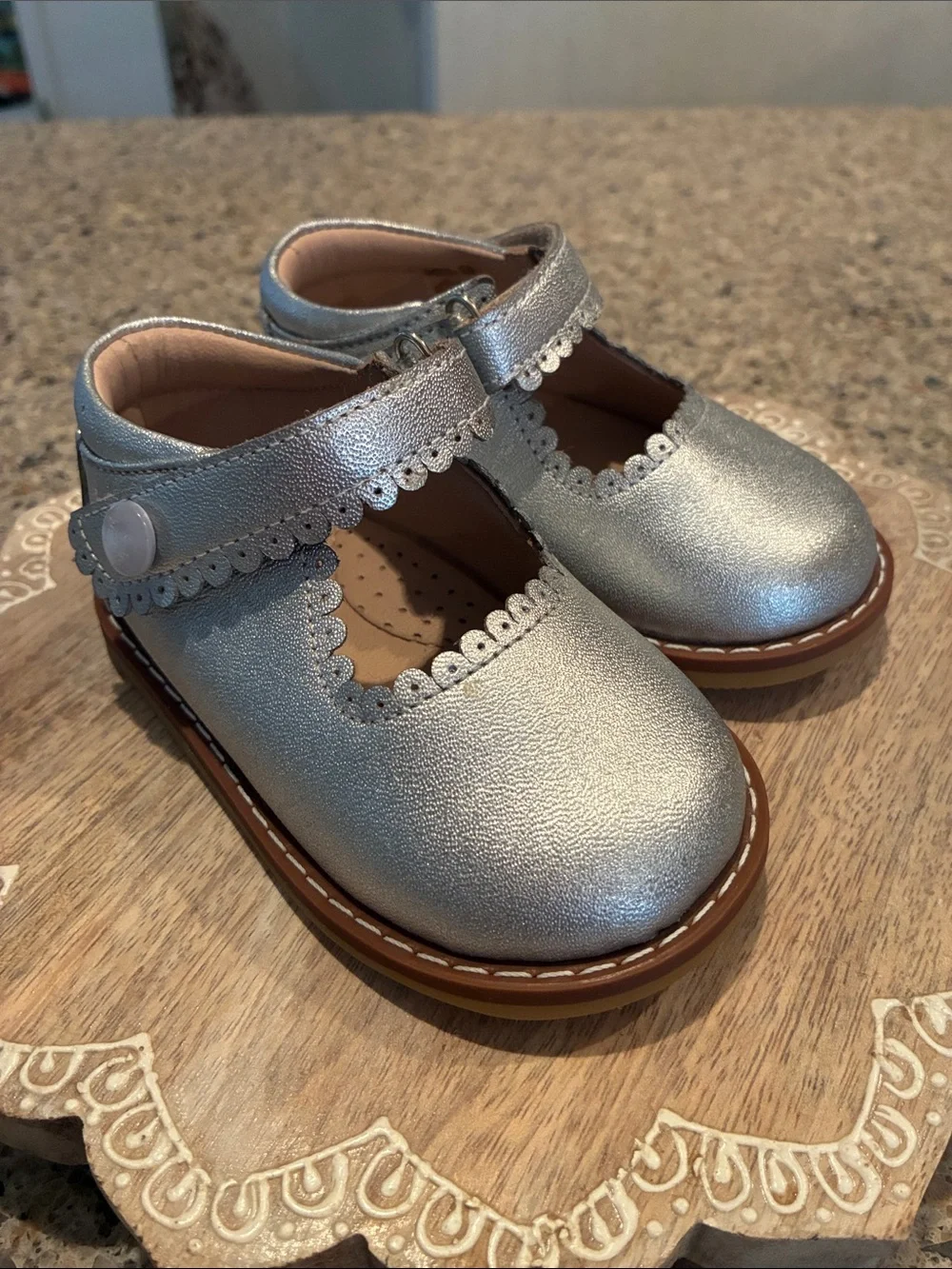 5C Silver Elephantito Mary Jane Silver Mary Janes